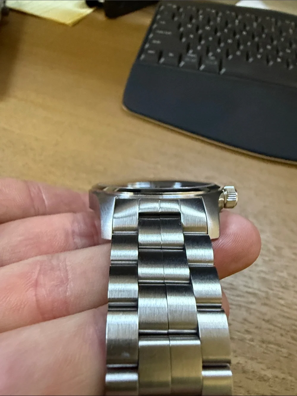 Hamilton Khaki Automatic. Men's Stainless Steel Watch with Blue Dial